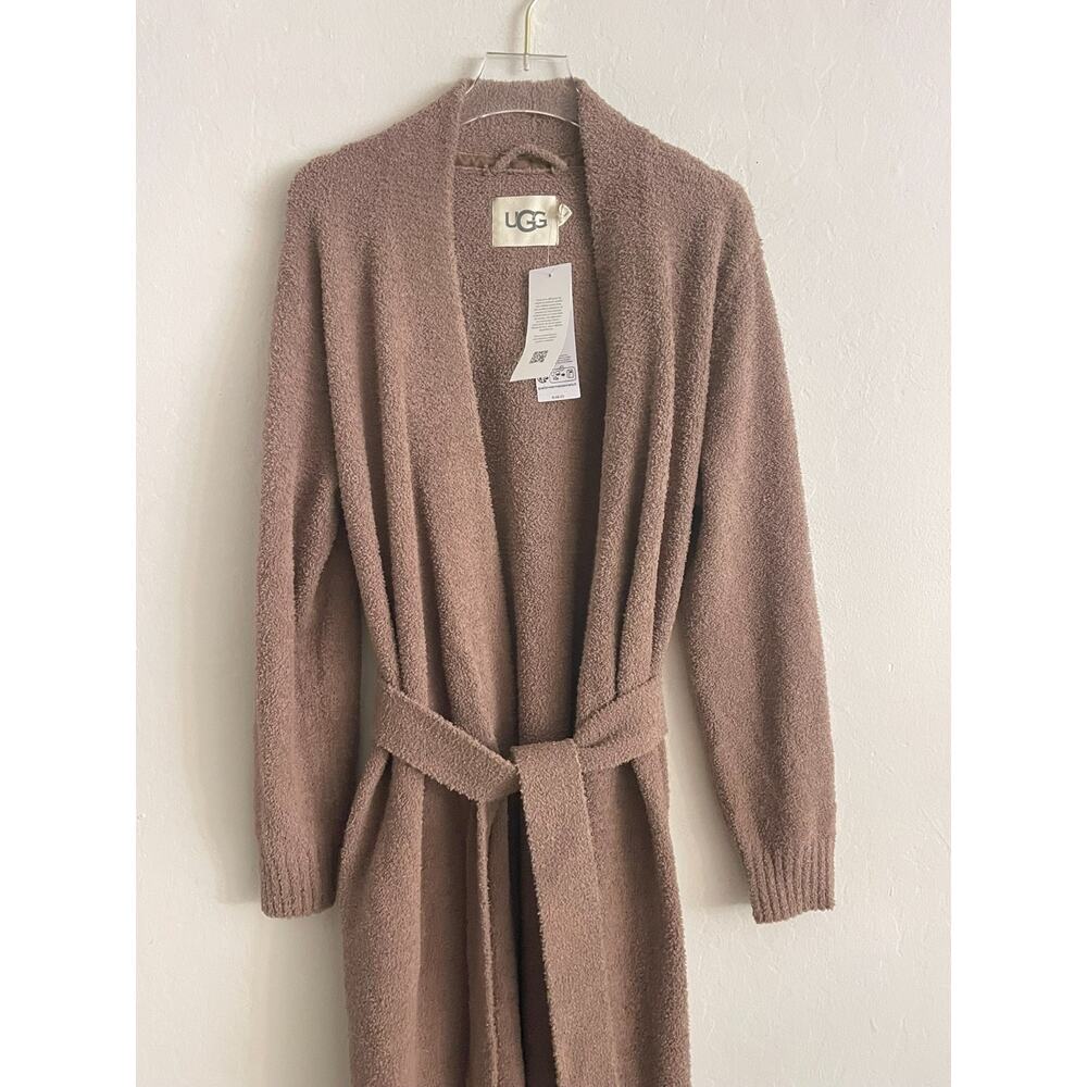 UGG Lennie Robe S Brown Allspice Soft Knit Pockets Long Belted NEW NWT $148 - Picture 4 of 9